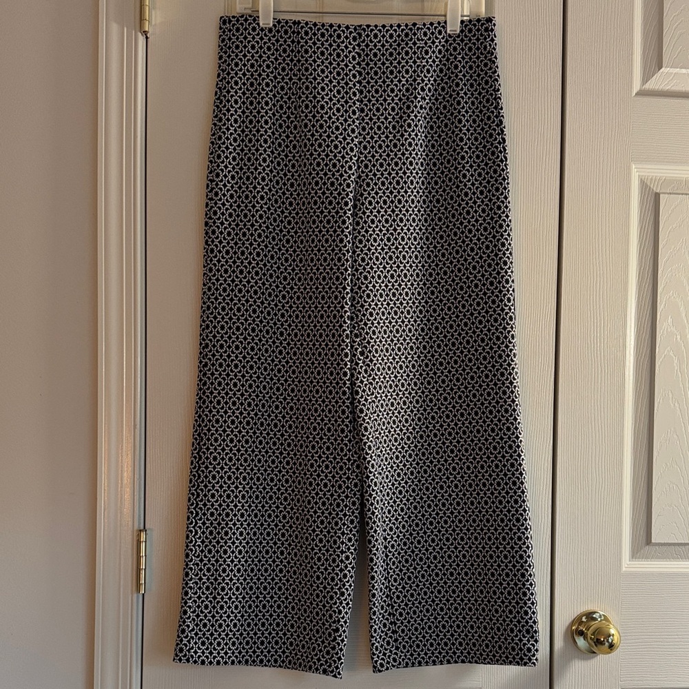Jules & Leopold Black & White Wide-Leg Pants – S/P - Picture 2 of 10